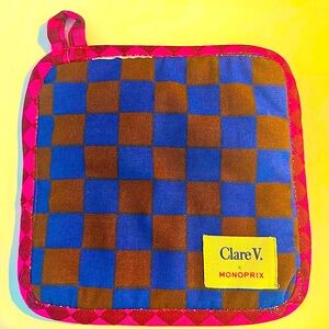 Clare V. x Monoprix Checkered Pot Holder - never used & available in France only